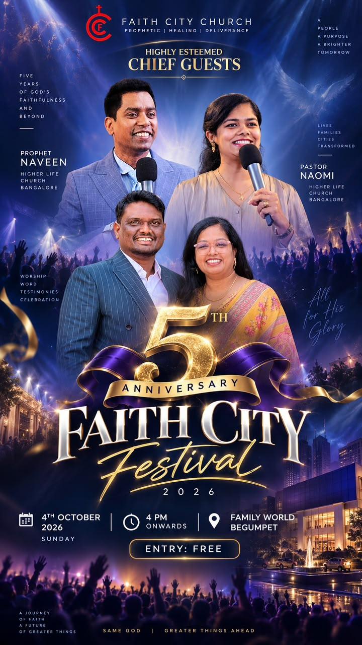 Flyer for Faith City Festival 2026